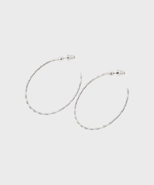 GRACE CONTINENTAL ラインデザインフープピアス シルバー