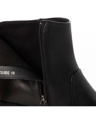 MODE ET JACOMO <D'ICI>ウェッジソールスクエアトゥブーツ ブラック