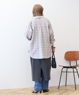 AMERICAN HOLIC イージーケアチェックシャツ【360°着こなしシャツ】 Light Gray