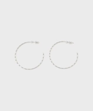 GRACE CONTINENTAL ラインデザインフープピアス シルバー