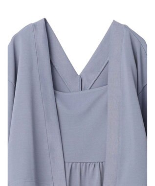 Green Parks ＳＥＴ２点　カーディガン＋ワンピース Sax