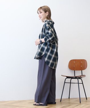 AMERICAN HOLIC イージーケアチェックシャツ【360°着こなしシャツ】 Green