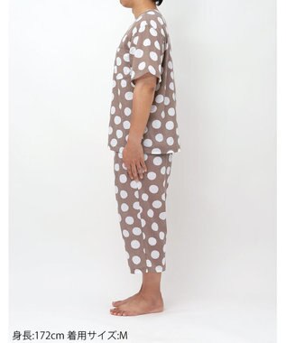 ワコール／睡眠科学 パジャマ 【SOU・SOU（R）】 綿100%(本体) 高島ちぢみ（R） 5分袖 半袖 7分丈 メンズ YGT124 睡眠科学／ワコール ブラウン