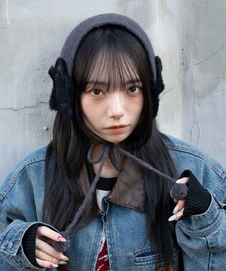 WEGO スターニットイヤーマフ ダークグレー