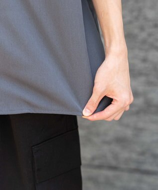 WEGO 【ユニセックス着用ITEM】刺繍ロゴツイルワークシャツ ブラック中濃色