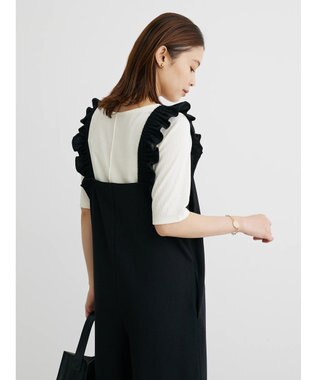 Green Parks ・ＲＡＹ　ＣＡＳＳＩＮ　ラッフルショルダーサロペット Black