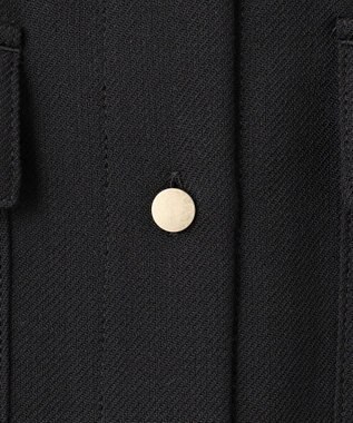 23区 L ポリエステルウール シャツワンピース グレー系