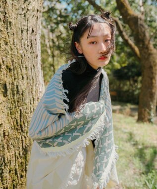 POLS コットン meadow モヒカンストール イエロー