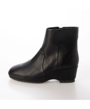 MODE ET JACOMO <D'ICI>ウェッジソールスクエアトゥブーツ ブラック