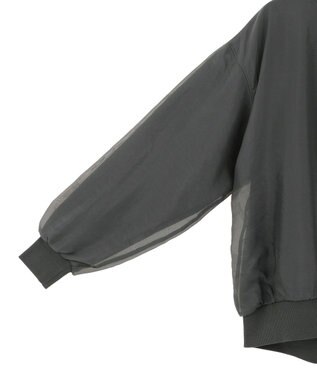 AMERICAN HOLIC オーガンジーレイヤードスウェットプルオーバー Charcoal Gray