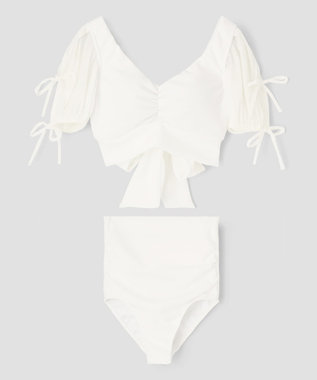 San-ai Resort（三愛水着楽園） 【San-ai Resort×PEACH JOHNコラボ】【ナイスバディ水着】パフスリーブワイヤービキニ　9M・11L　【San-ai Resort（サンアイリゾート）】