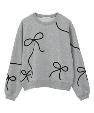 Green Parks ・ｓｗｉｎｇ　ｂｙ　リボンコード刺繍スウェット Gray Mixture