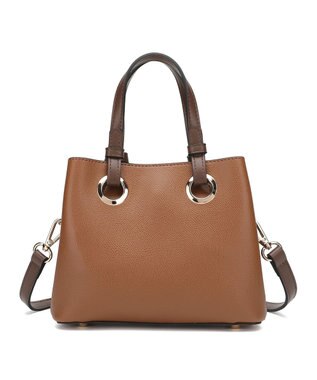 style code 【MERCURYDUO/マーキュリーデュオ】メタルアイレット　ミニショルダーバッグ、ハンドバッグ キャメル