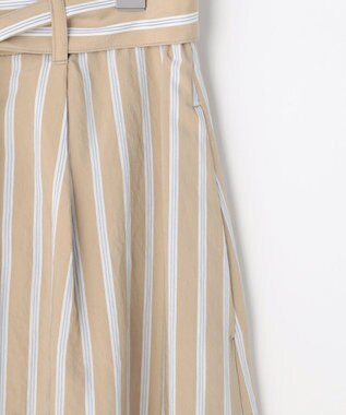 自由区 【SHIHOさん着用】ビスコースナイロンドビーストライプ スカート ベージュ系