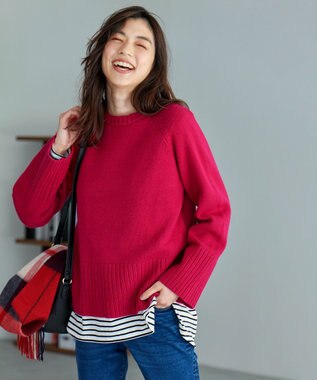 ANY ロングスリーブ テールＴシャツ ボーダー