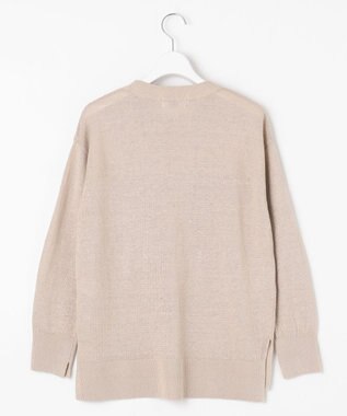 J.PRESS LADIES 【洗える・吸水速乾】 マーセライズコードリネン ニット ベージュ系