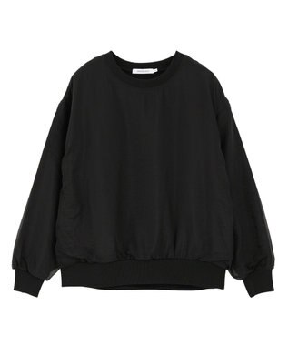 AMERICAN HOLIC オーガンジーレイヤードスウェットプルオーバー Black