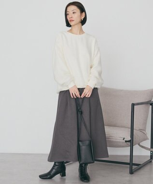 AMERICAN HOLIC オーガンジーレイヤードスウェットプルオーバー Ivory