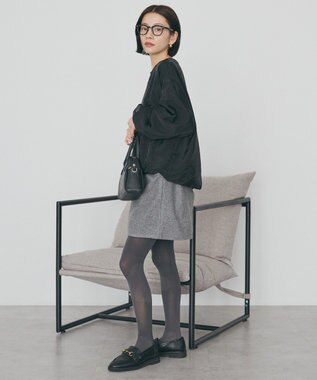 AMERICAN HOLIC オーガンジーレイヤードスウェットプルオーバー Black