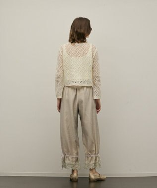 GRACE CONTINENTAL ドロストクロップドパンツ カーキ