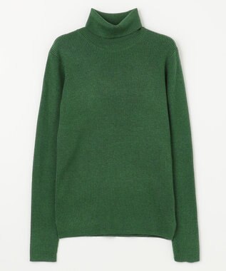 ANY ウールブレンドリブニット グリーン