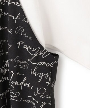 ICB 【30th ANNIVERSARY】5cityプリント コンビカットソー オフホワイト×ブラック