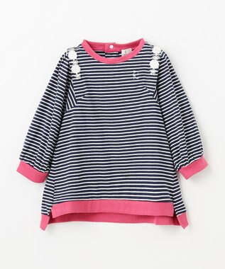 組曲 KIDS 【90-100㎝】リボンボーダー トップス