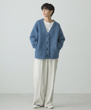 AMERICAN HOLIC ＶネックＷフェイスニットカーディガン Blue