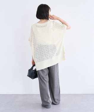 Green Parks 透かし編みニットチュニック Black