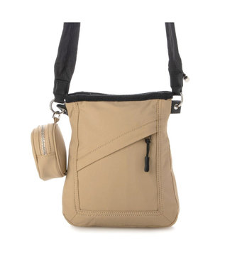 UNBILLION カシュカシュ cachecache / ミニポーチ付きギャザーショルダーナイロンバッグ