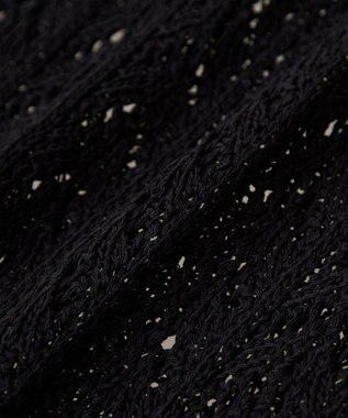 Green Parks 透かし編みニットチュニック Black