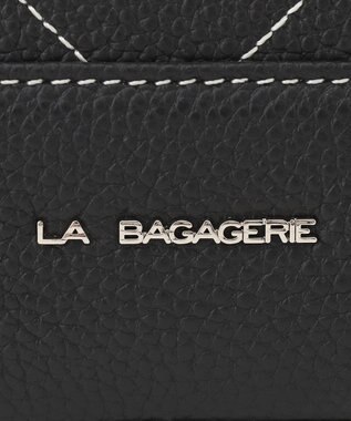 LA BAGAGERIE ラインストーンリベット　カウレザー2wayハンドバッグ ブラック