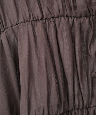 YECCA VECCA リボンデザインシアーブラウス Brown