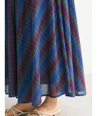 Green Parks Ｉ　先染めチェックギャザースカート Check