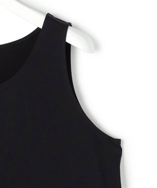 23区 【先行予約】ナチュラルコットンベア シアーペプラム タンクトップ ブラック系