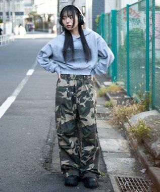 WEGO 【ユニセックス着用ITEM/SMLサイズ展開】イージーワイドカーゴパンツ 柄1