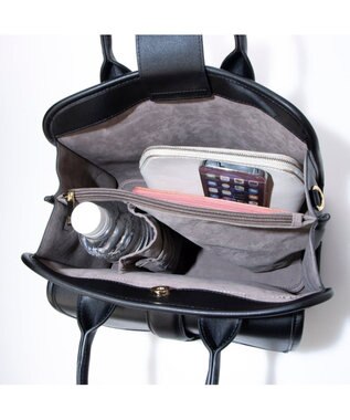 UNBILLION カシュカシュ cachecache / ベルトフラップ2wayパーテーショントート ブラック