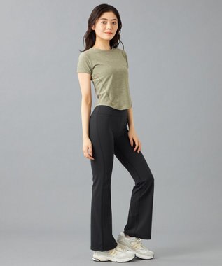 Chacott Chacott BALANCE PeachMoku コンパクトTシャツ カーキ杢