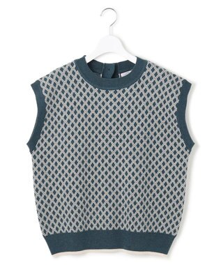  【WOMEN】ANTI PILLING WOOL ジャガードニットベスト