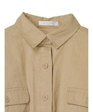 Green Parks ショート丈ワイドシャツ Beige