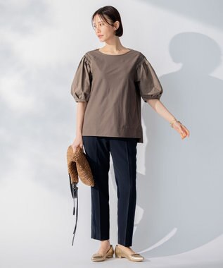 自由区 【洗える】2WAYツイル テーパードパンツ ネイビー系