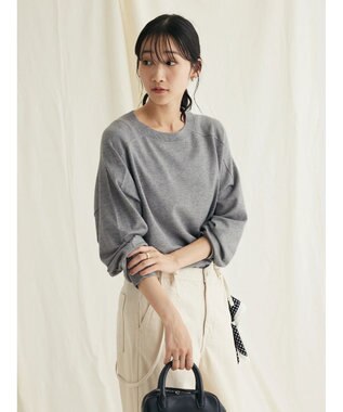 CRAFT STANDARD BOUTIQUE とてもちクルーネックニットプルオーバー Gray Mixture