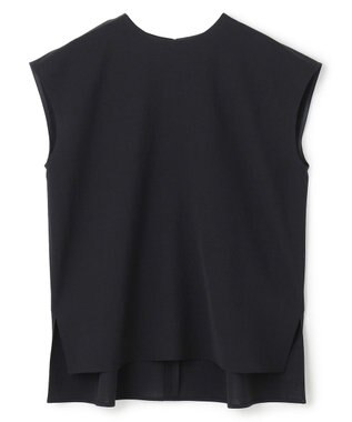 uncrave ドライタッチトロ ノースリーブブラウス ブラック