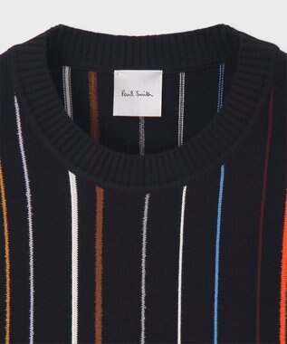 Paul Smith マルチカラーライン 半袖ニット ネイビー