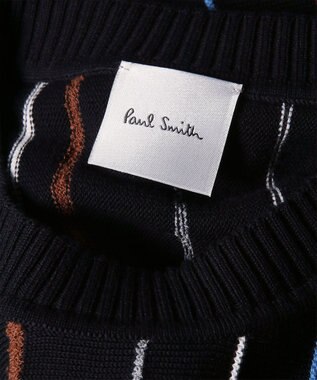 Paul Smith マルチカラーライン 半袖ニット ネイビー