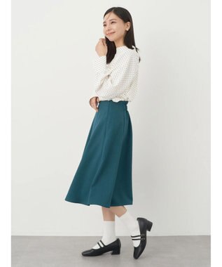earth music&ecology すきな丈フレアスカート Blue Green