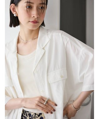 AMERICAN HOLIC 接触冷感＋ＵＶカットＷポケットＢＩＧシャツチュニック Off White