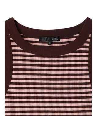 Green Parks ・ＳＵＧＡＲ　ＳＰＯＯＮ　ボーダーアメスリタンクトップ Brown