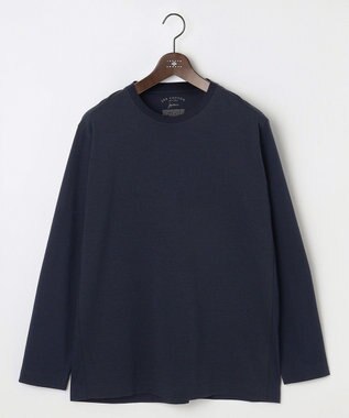 JOSEPH ABBOUD 【キングサイズ・オーガニックコットン使用・日本素材、日本縫製】JOE COTTON サッカー Tシャツ ネイビー系