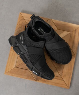 Bridget Birkin 【VINCULUM×phiten】エラスティックコラボスニーカー ブラック雑材